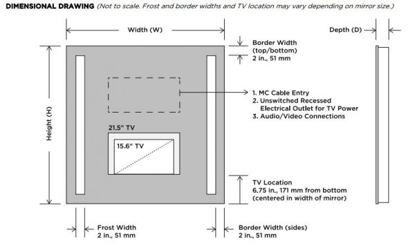 Fusion Lighted Mirror with TV by Electric Mirror - Image 4